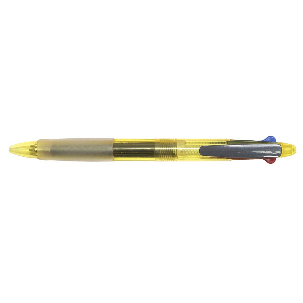 Japan Rubber Ballpoint Made in 4-Color Pens, Japan, 20-Pack, Yellow, T23-V-TS4C-20-Y