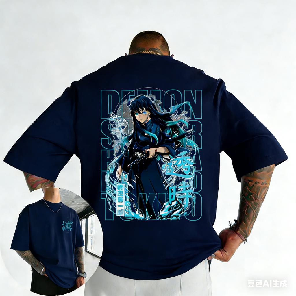 Demon Slayer Anime Time Transparent Ichiro Mens Tshirt 2026 SpringSummer New Y2K Super Style Mens and Womens Streetwear