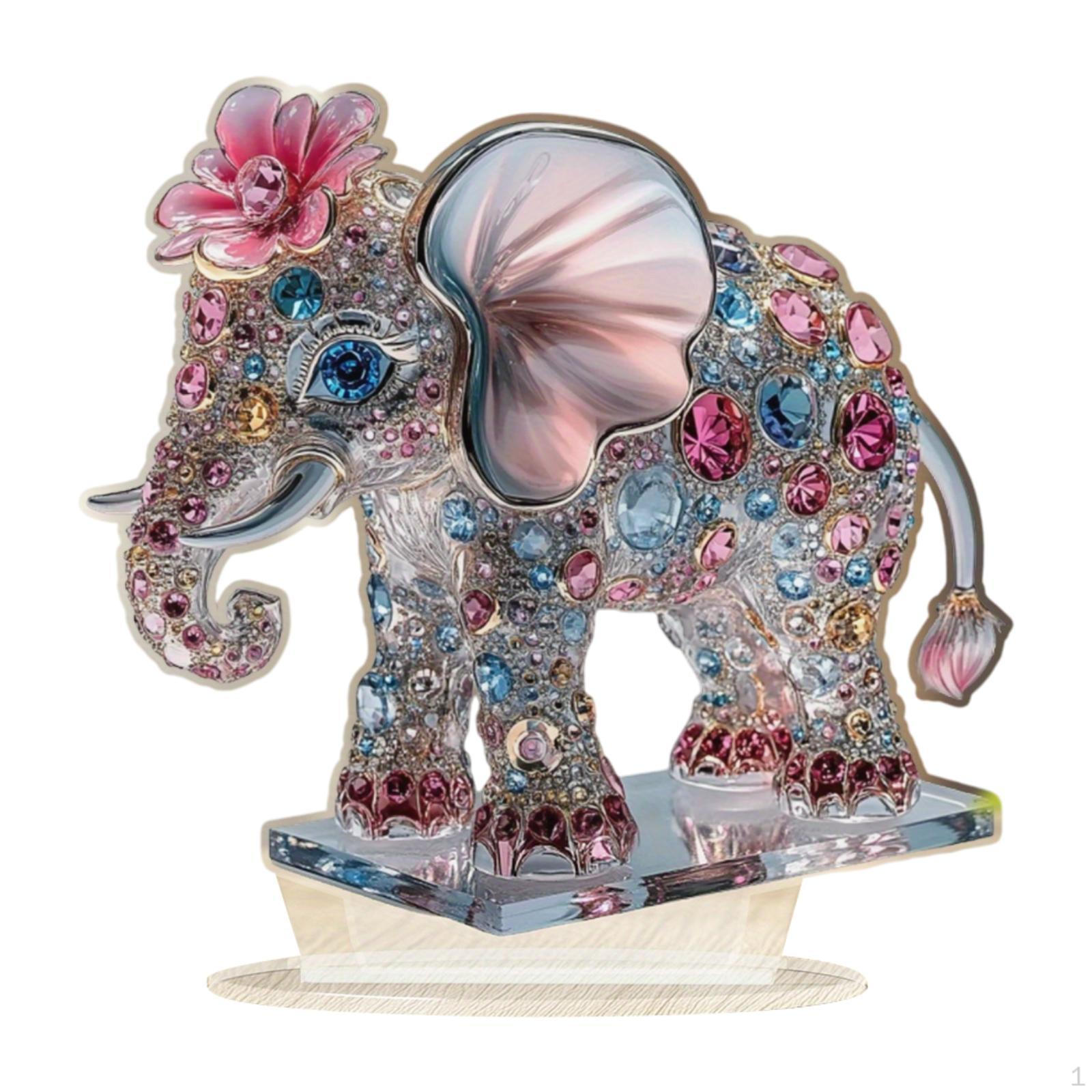 

Акриловый декор в виде животного 2D плоский знак привлекательный декор стола орнамент для ресторанного шкафа Elephant