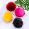12 cm Kleidungsstück Druckknopf Faux Fuchspelz Strickmütze Bommel Ball Taschen Zubehör Hüte Dekor Haarball