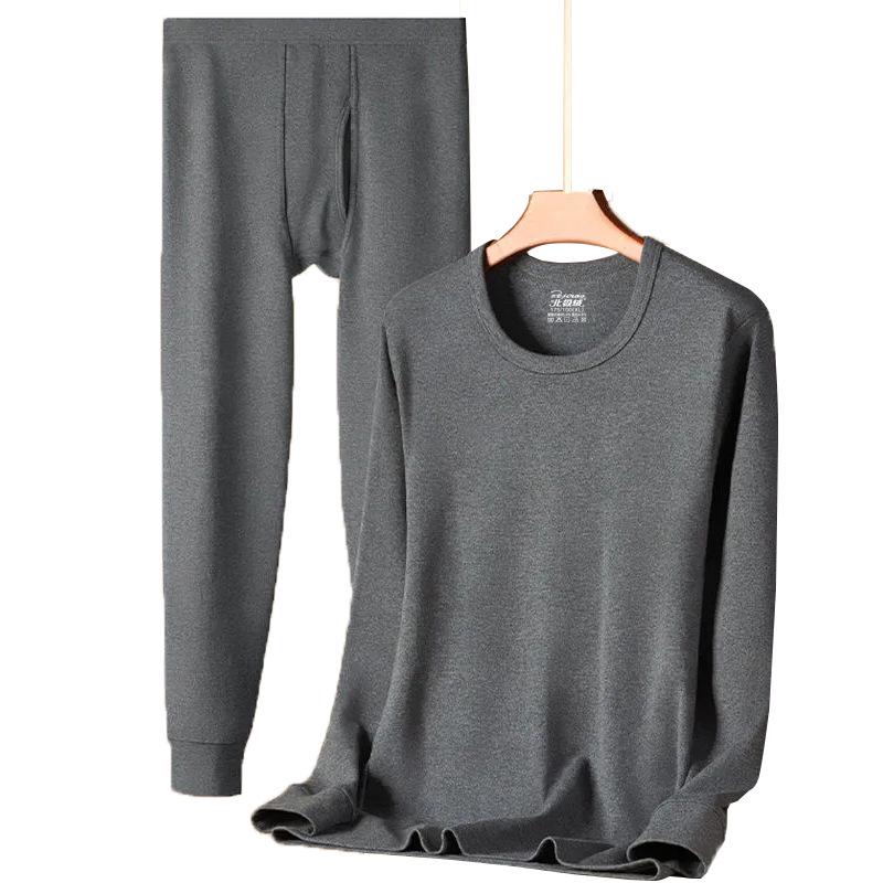 Arctic Fleece Men's Thermal Cotton Half-High Collar Autumn & Winter Underwear Set