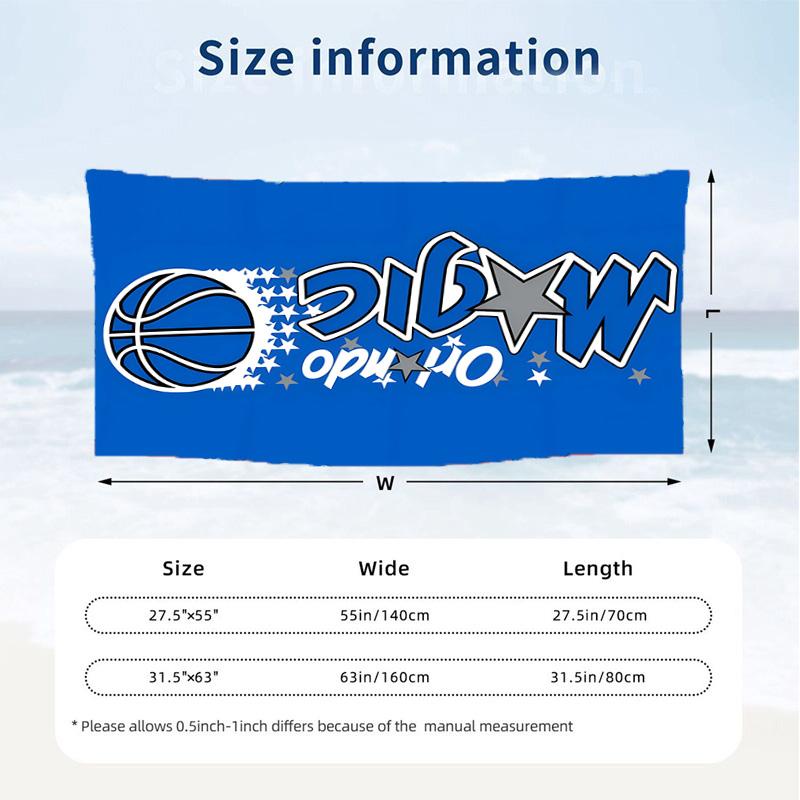 Orlando Magic (1) Asciugamano da Spiaggia Resistente alla Sabbia Morbido e Confortevole Adatto per Piscina Campeggio Yoga e Immersioni Un Viaggio