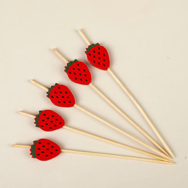 ZISIZ Colored Bamboo Fruit Picks