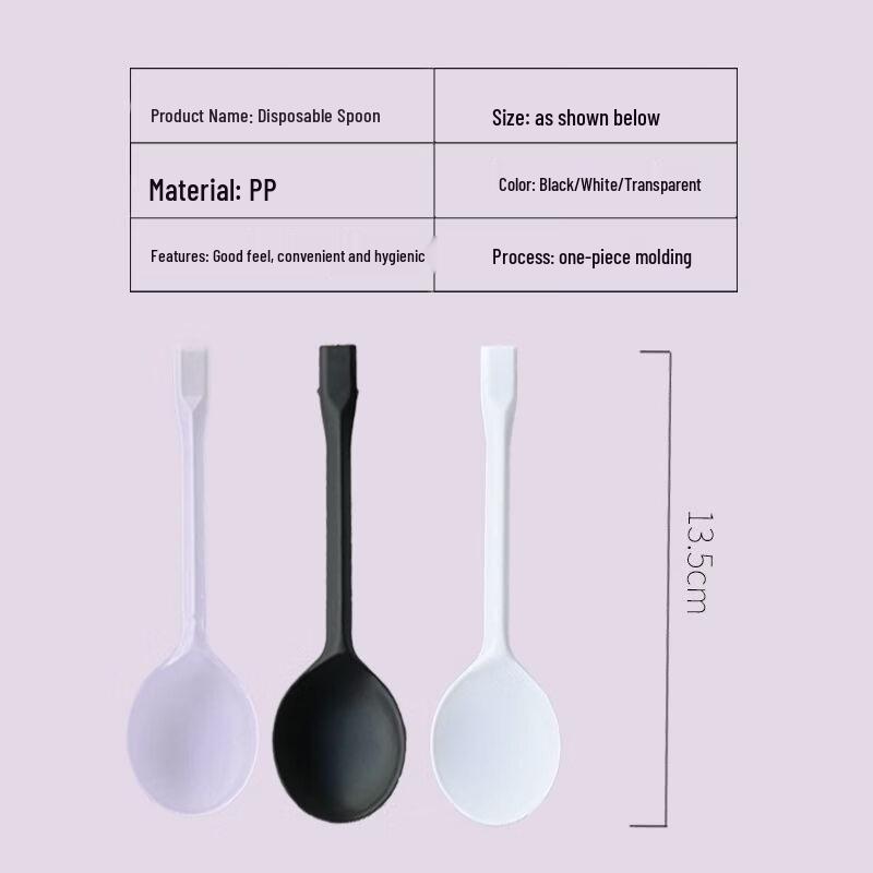 Individually Wrapped Disposable Plastic Spoons