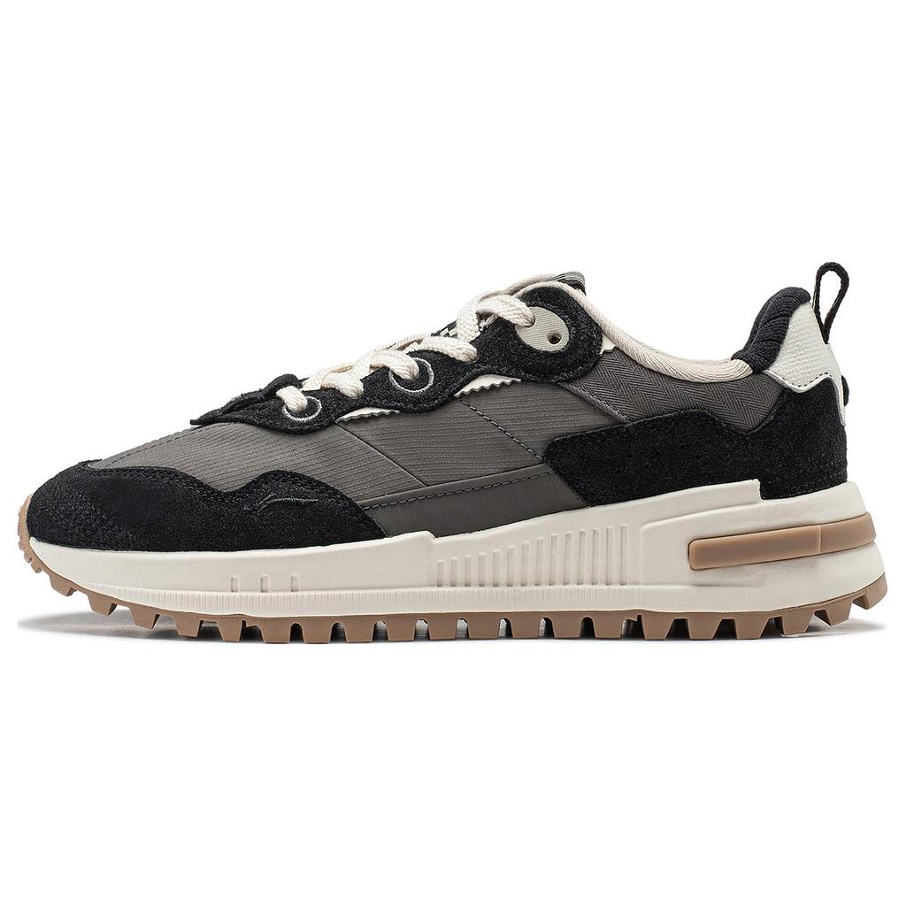 New LiNing Wind Rider 2.0 Anti Slip Wear Resistant Low Top Casual Shoes Women's Gray Black AGCT308-4