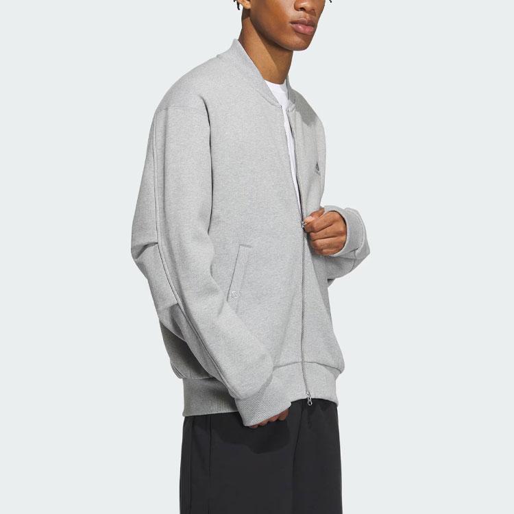 Adidas Bomber All Season Full-Zip Jacket Men Jacket Medium-Gray IX6819