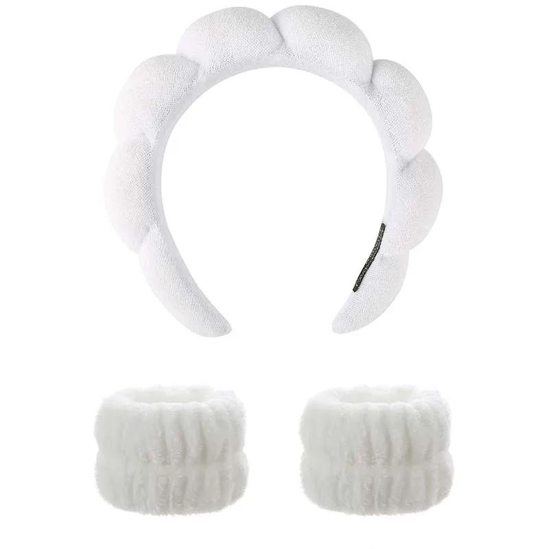 3 Stück Wasch Make-up Haarband Set Plüsch Schweißband Premium Ins Twist Haarbänder für Frauen Welle Geflochtenes Stirnband Haarschmuck