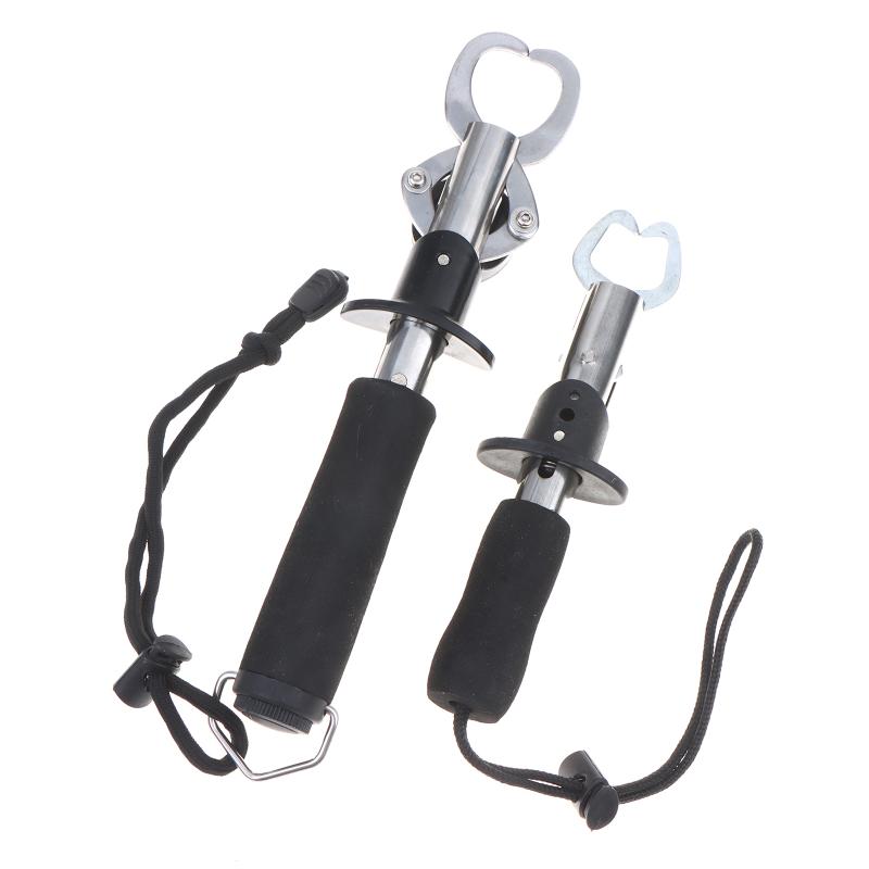 1Pc Fishing Gripper Portable Stainless Steel Fish Lip Controller Handle Grab Fishing Tackle Plier Holder With Weight Scale