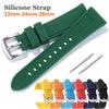 Soft Silicone Rubber Watch Strap 22mm 24mm 26mm Men Women Sport Waterproof Breathable Wrist Band Replacement Bracelet Belt