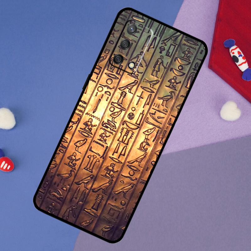 Egyptian Hieroglyphics Case For Oppo A78 A18 A38 A74 A94 A54 A58 A98 A80 A60 A40 A96 A76 A16 A15 A17 A57 A5 A6 Pro