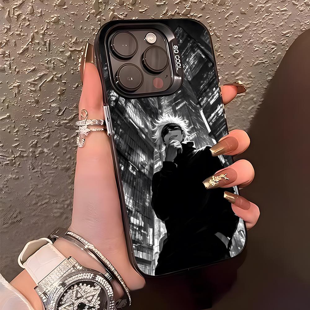 J-Jujutsu K-Kaisen G-Gojo Phone Case For IPhone17 Air 16 15 14 Plus 13 12 11 Pro XS Max Silver Black Bumper Case