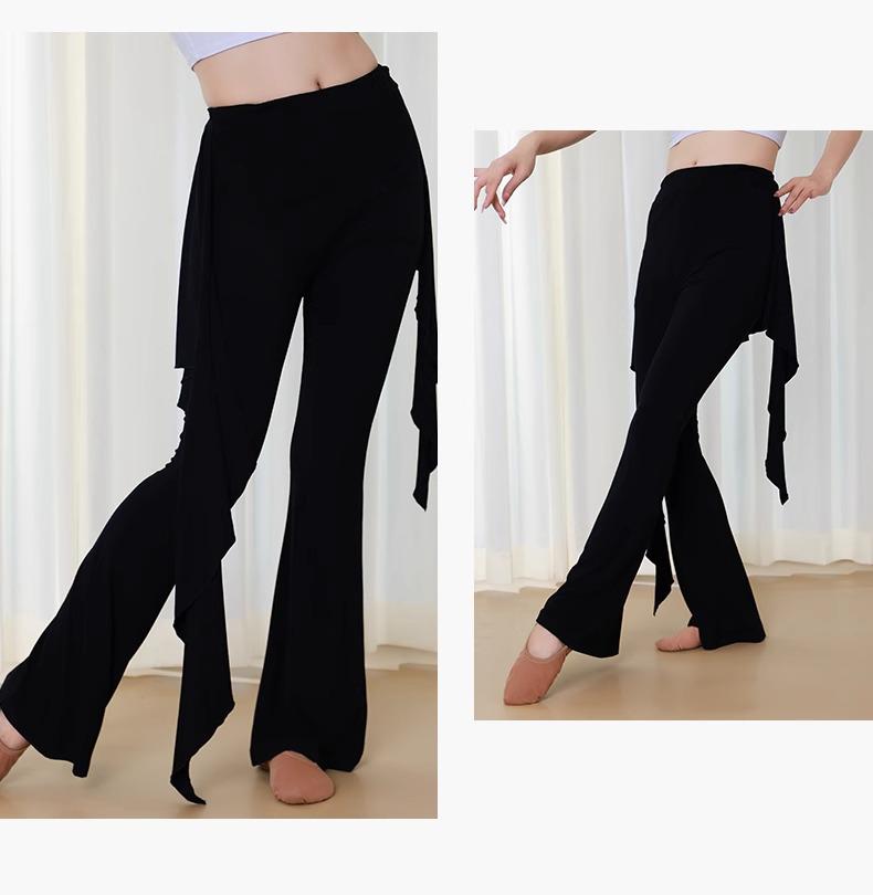 Damen Schwarze Culottes mit geradem Bein für Modernen Chinesischen Tanz
