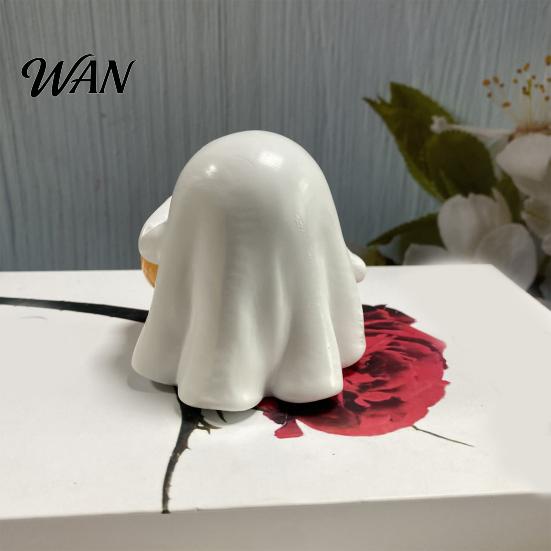 Fine Workmanship Halloween Decor Ghost Ornaments, Resin Desktop Hanging Pumpkin Party Basket Design, for Holiday Cute Ornament