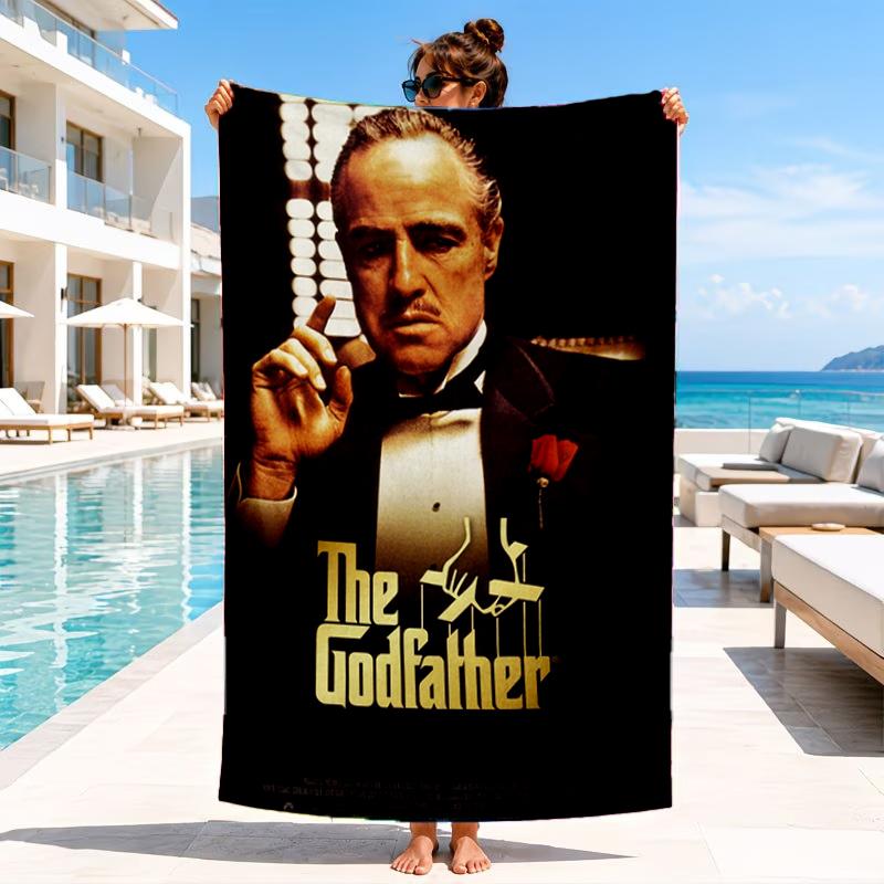 The God-father Beach Towel, Microfiber Beach Towel, Perfect For Pool, Beach, Travel, Home Decor Beach Party Fan Gifts