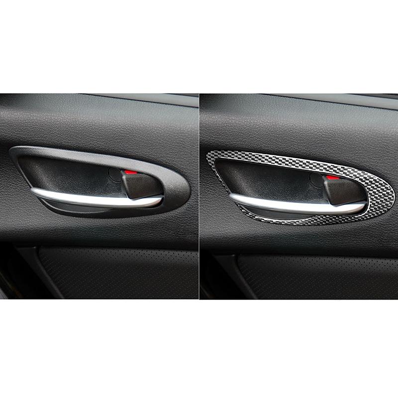 Real Carbon Fiber Door Handle Frame Trim Car Interior Accessories Car Interior Supplies For Mazda RX-8 2004-2008 2