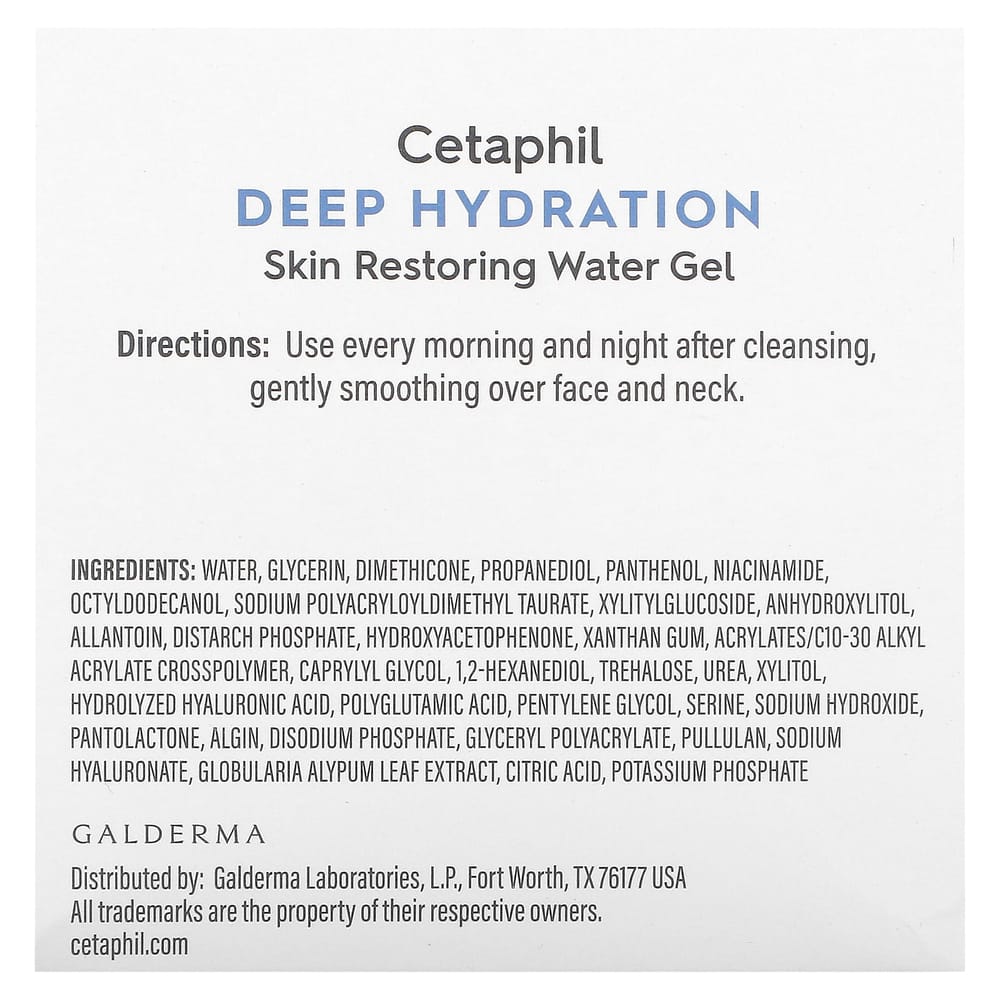 Cetaphil Deep Hydration Skin Restoring Water Gel 48g (1.7oz)