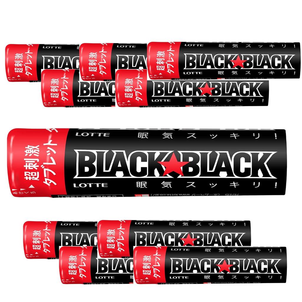 Lotte Black Black Tablets (Strong Type) 32g X 10 Pieces