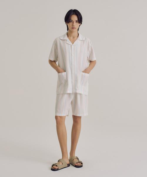 

[ORCITE] H113 Пастельный оттенок Пижамный комплект с коротким рукавом [Отправка из Кореи] 100% Оригинал L