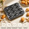 12 Hole Cake Mold Carbon Steel Baking Tray Sturdy Cupcake Mold  Baking Tool