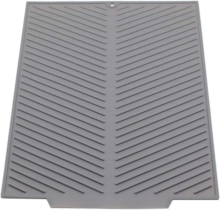 Silicone Dish Draining Mat Eco Friendly Dish Drying Mat Kitchen Counter Anti-Skid Heat Insulation Pad Sink Drainer Mat Dense Dra