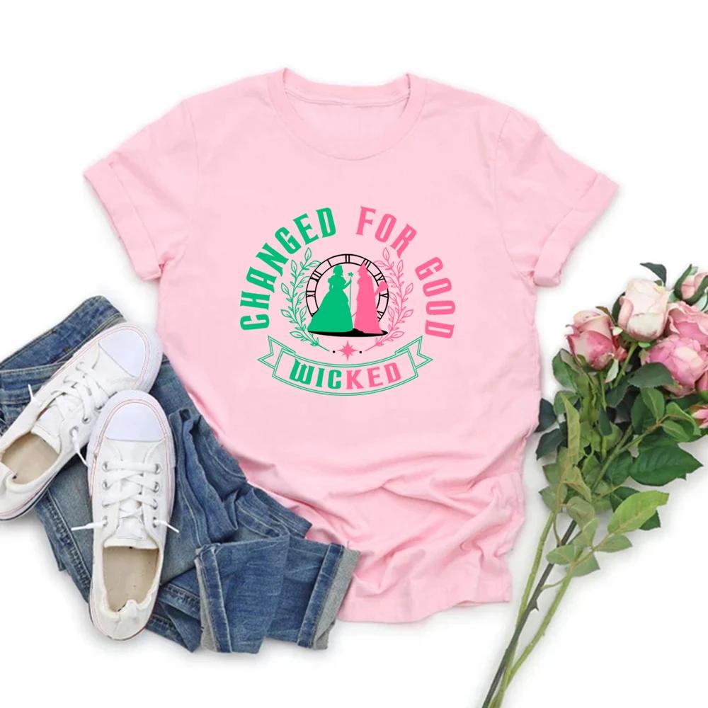 Changed for Good Wicked T-Shirts Wicked Musical Tshirt Women's Short Sleeve T-shirts Harajuku Streetwear Tops Women's Clothing