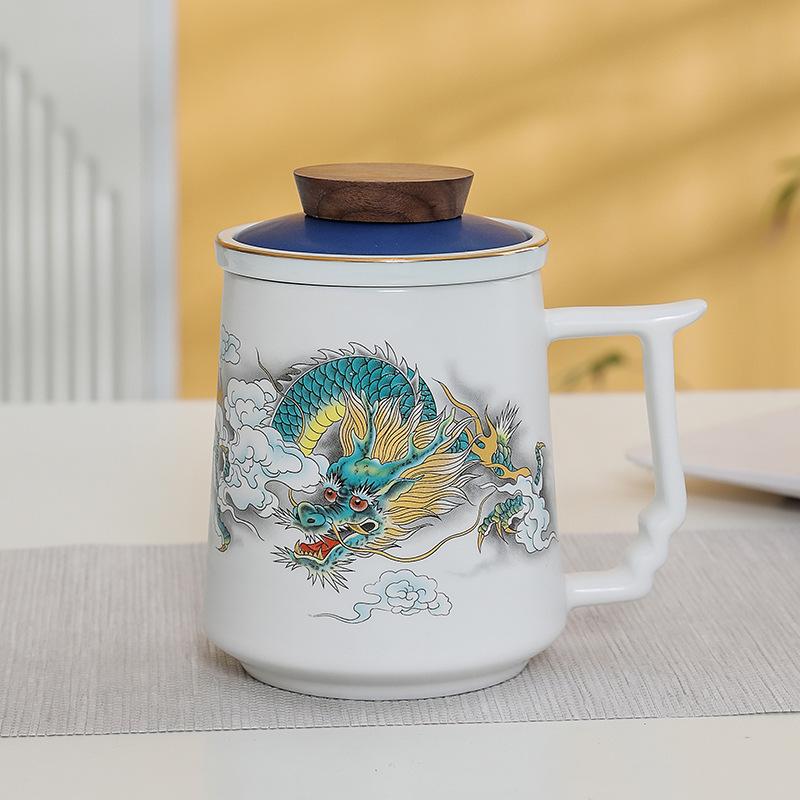 Premium Ceramic Mug with Custom Logo - Gift for Annual Company Event or Cultural Souvenir