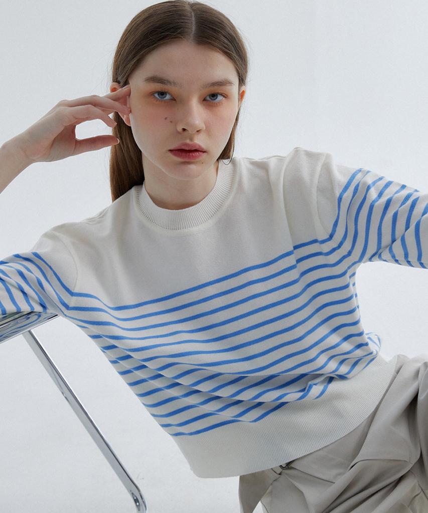 RAVEROUS Rvs Striped Sweater Ivory