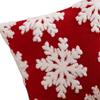 Christmas Cushion Cover Festival Pillow Case for Sofa Decor (Red Big Snowflake)