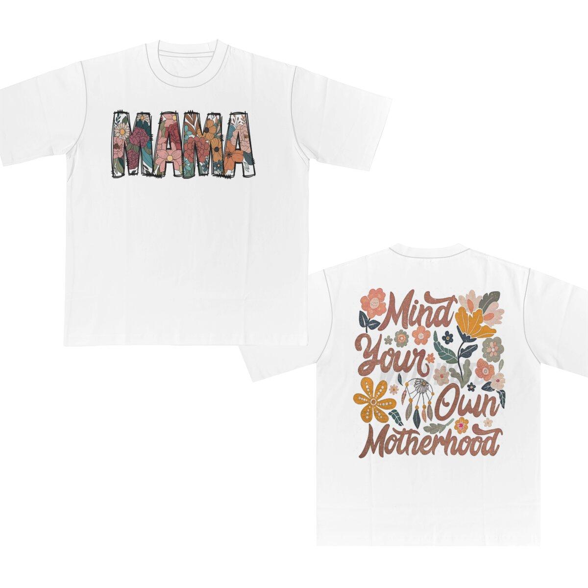 

Mama Mind Your Own Motherhood Print Tshirts For Women Summer Lovely Short Sleeve ONeck Tee Shirts Oversized Mothers Tops S