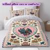 Train Dragon Anime World Duvet Cover,3 Piece Printed Cartoon Set,Cool Trendy Bedroom Comforter Cover Bedding Set_LIAN