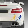Gecko Reflective Safety Mark Cars Sticker PVC 3D Animal Decals Mark Night Driving Warning Strip Light Reflect Window Sticker