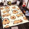 Cute Capybara Cartoon Pattern Carpet for Living Room Decoration Rug Suitable for Use As an Anti-slip for Living Room Bedroom Sofas