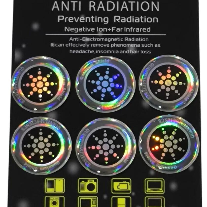 Customizable Mobile Radiation Protection Stickers - Energy & Negative Ion Shield, 6-Piece Set