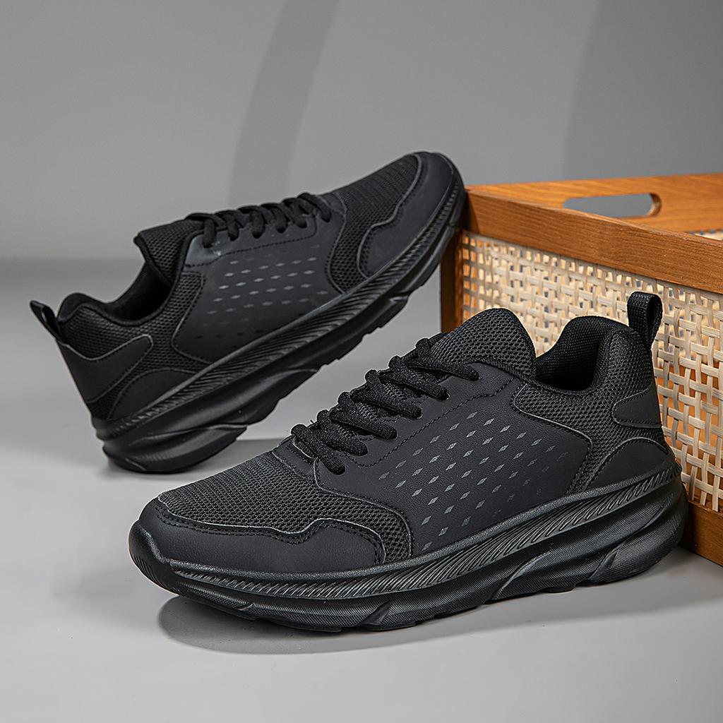 Fashion Increase Shoes Mens Leather Sports Shoes Sports Casual Shoes New Large Size Comfortable Lightweight Anti-slip Wear-resistant Man