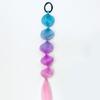 Fashion Braid Sweet Hair Ties Girl Gradient Cherry Blossom Powder Twist Long Braid Wig Hairbands Party Dating Hair Accessories