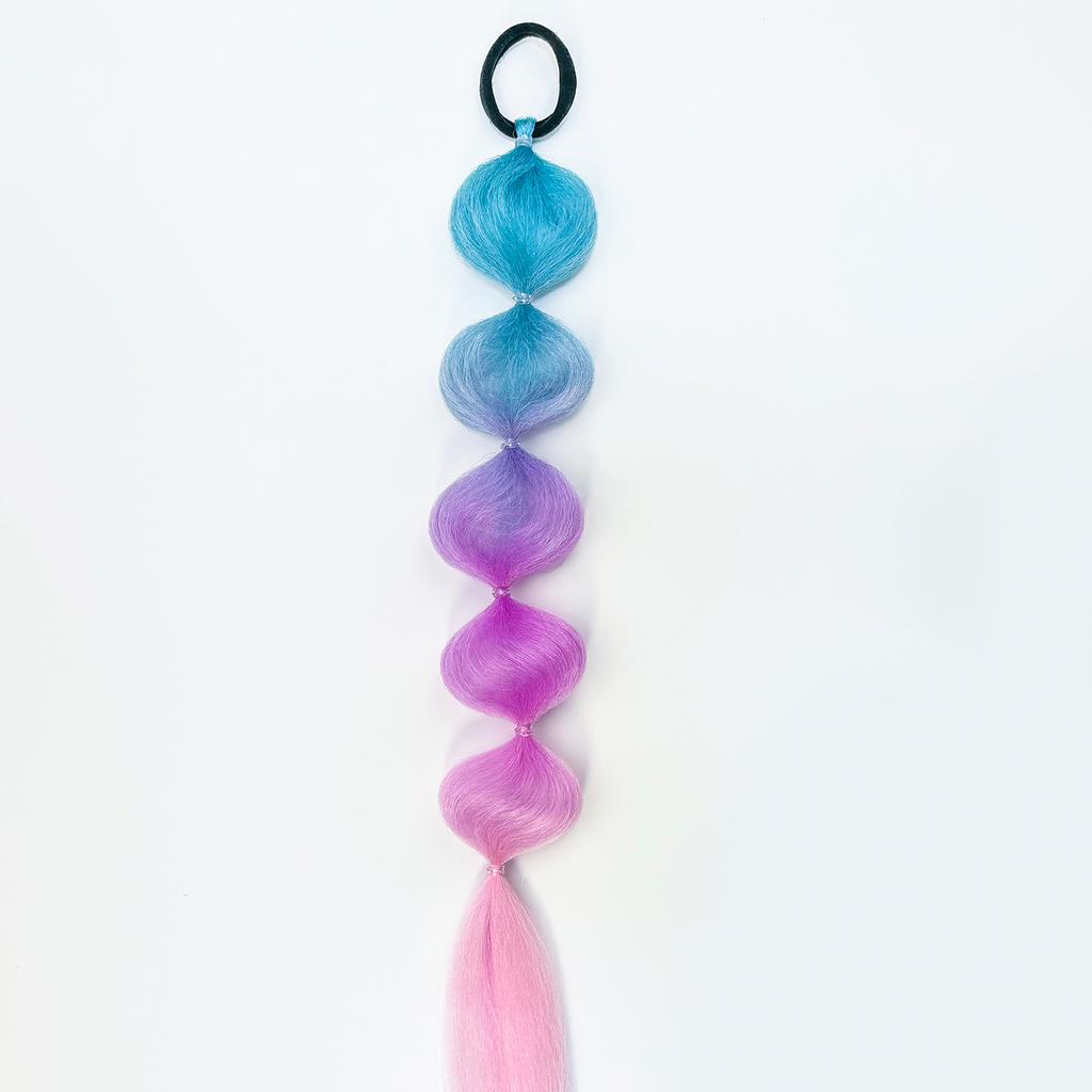 Fashion Braid Sweet Hair Ties Girl Gradient Cherry Blossom Powder Twist Long Braid Wig Hairbands Party Dating Hair Accessories