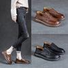 Spring 2025 new handmade retro original single shoes women's leather flat bottom round head comfortable casual versatile leather shoes