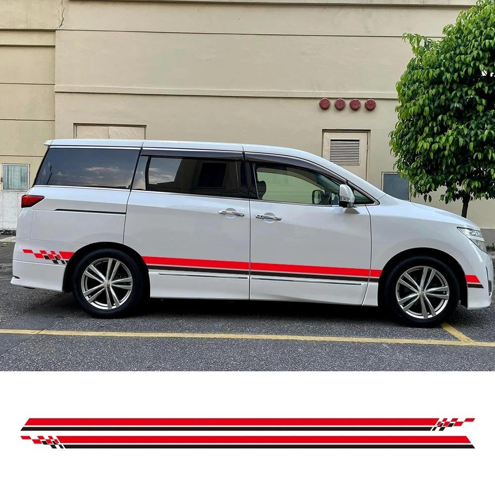 Car Side Stickers For  Elgrand E50 E51 E52 2.5 3.5 Parts Camper Van Line Graphics Tuning Accessories Vinyl Decor Decals