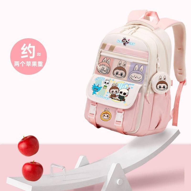 School Bag School Bag Primary School Students Large Capacity Burden Reduction and Decompression Backpack 3-5-6 Grade Cartoon Spine Protection Backpack