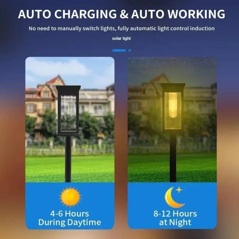 Led Houses Solar Pathway Lights Waterproof Outdoor Solar Lamp for Garden/Landscape/Yard/Patio/Driveway/Walkway Christmas Luz
