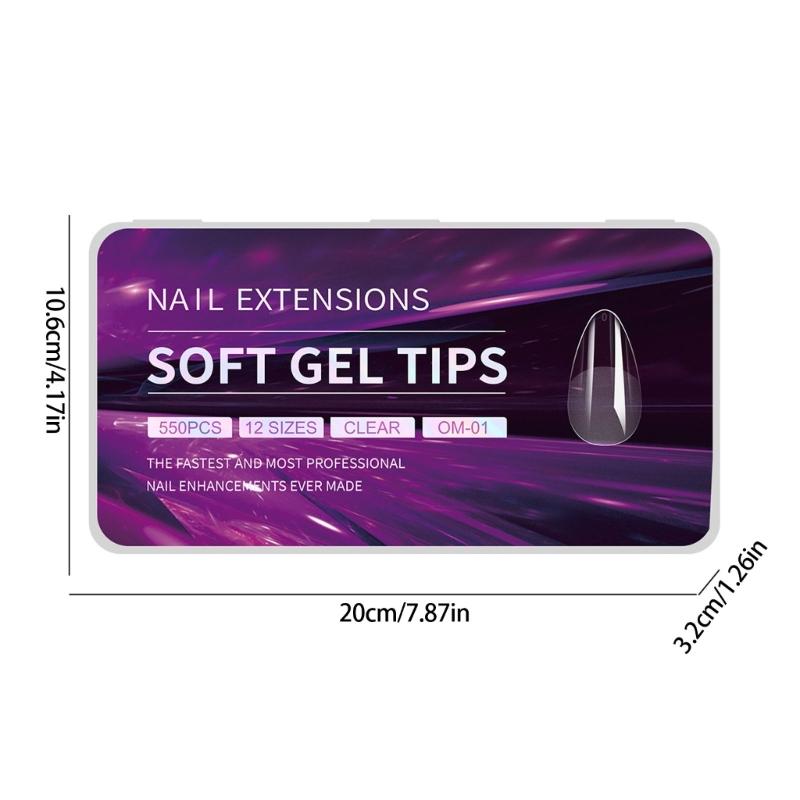 Gel Nail Tips Pre filed Almond/Stilettos/Square/Coffin Nail Tips Full Cover Nail Tips Press On Nail Artificial Fake Nail