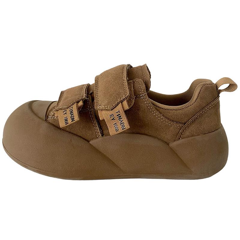 

XY-A353 латексная стелька, туфли на платформе с липучкой, женские туфли с леопардовым принтом, новые маленькие белые туфли 2025 года 35 хаки