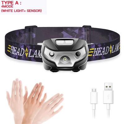 10000Lm Leistungsstarker Scheinwerfer Wiederaufladbarer LED-Scheinwerfer Körperbewegungssensor Kopf Taschenlampe Camping Taschenlampe Lampe mit USB