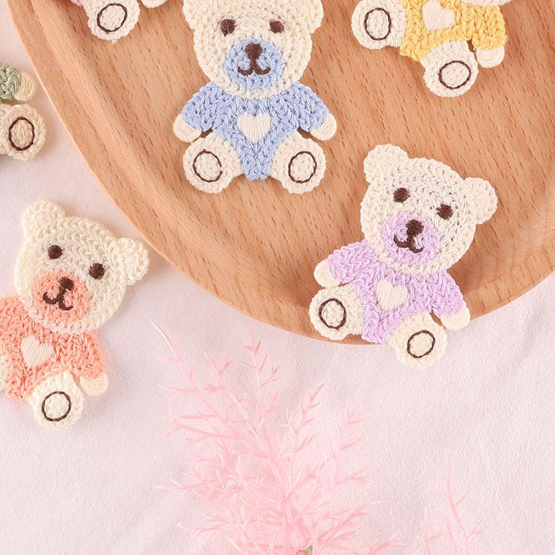 Embroidery Label Cute Bear Embroidery Sticker Diy Hand Account Accessories Accessories Patch Brooch Jewelry Hair Accessories Cloth Sticker