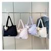 Korean Style Sweet Quilted Love Down Cotton Bag Girls All-matching Tote Light Casual Shoulder