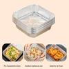 10 Pcs Tin Foil Box Disposable Aluminum Foil Pans with Temperature Lock Insulation Cover for Baking Cakes Pies Casseroles Oven Safe Easy Clean Food