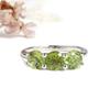Classic Natural Peridot round 6.0mm ring real gemstones 925 sterling silver fine jewelry for Ladie's birthday anniversary gifts