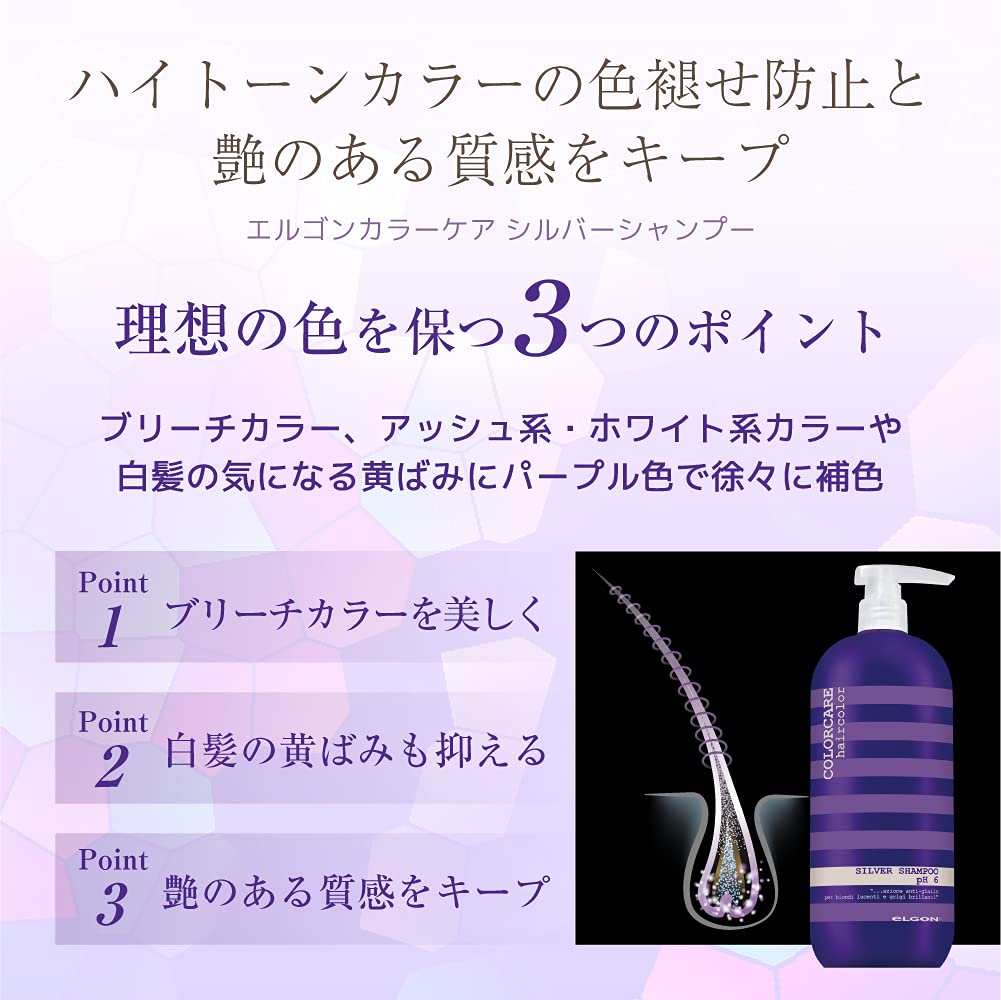 eLGON Color Care Silver Shampoo, 1000ml (Set of 2)