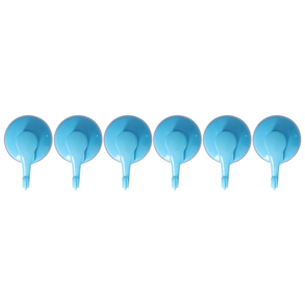 6PCS Strong Vacuum Wall Hook Towel Hook Plastic Self Adhesive Suction Cup for Kitchen Bathroom