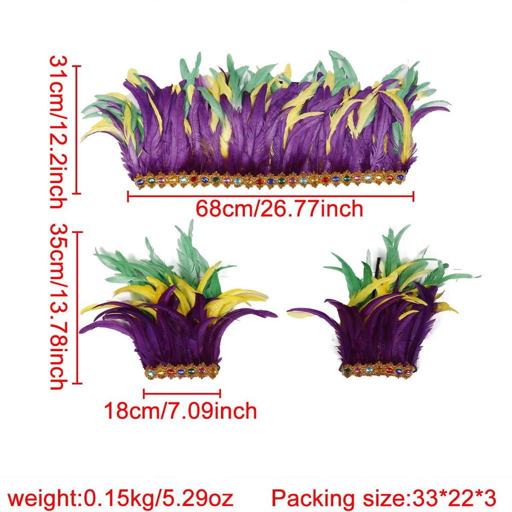 Halloween Feather Cape & Bracelet Set – Masquerade Costume Accessories